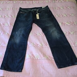 Diesel Men's Dark Blue Relaxed Jeans